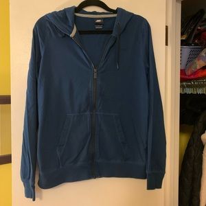Men’s NIKE zip up hoodie. Navy blue. Large.
